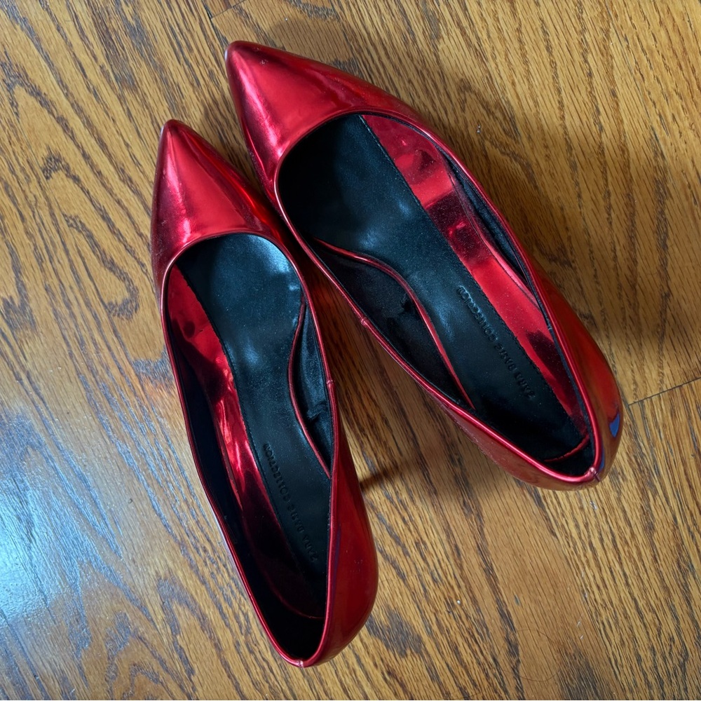Zara Metallic red pointed heels 6.5 (EU 37)
Like new, excellent condition